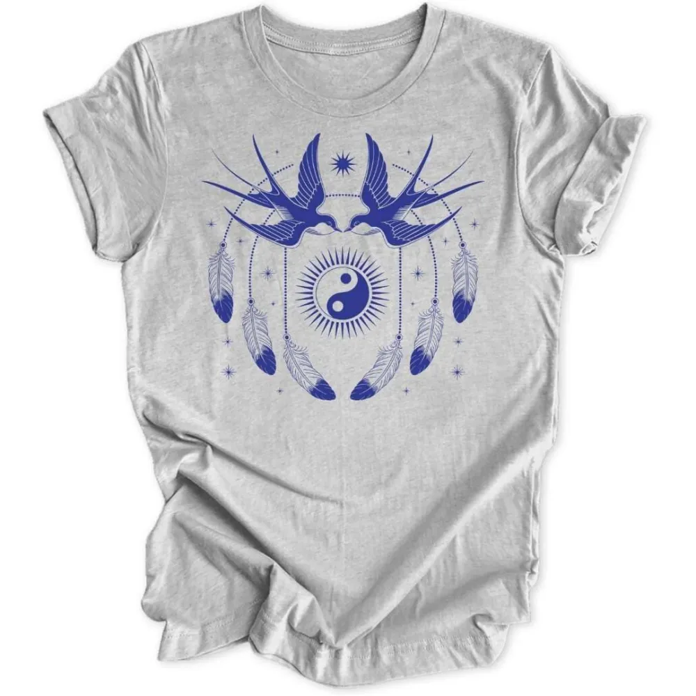 Ying Yang Swallows Unisex T-Shirt