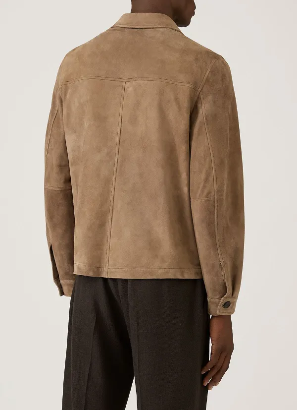 Clean Silhouette Suede Jacket