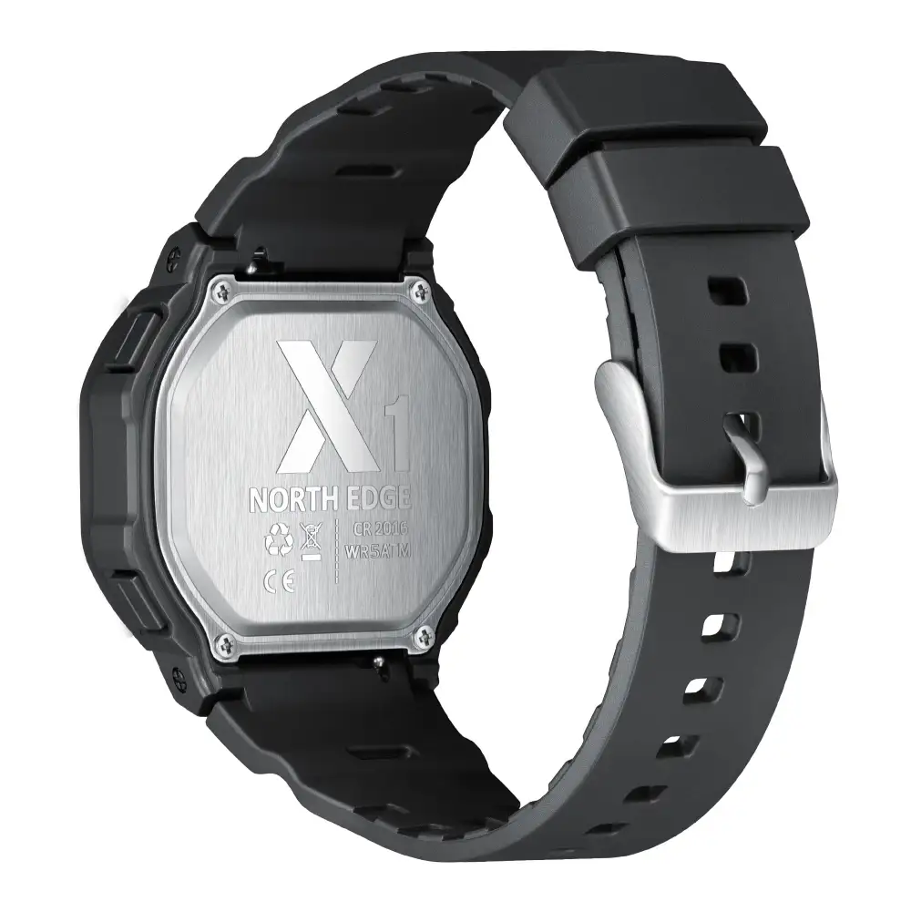 North Edge Sport Watch Dual Time Alarm Countdown X1