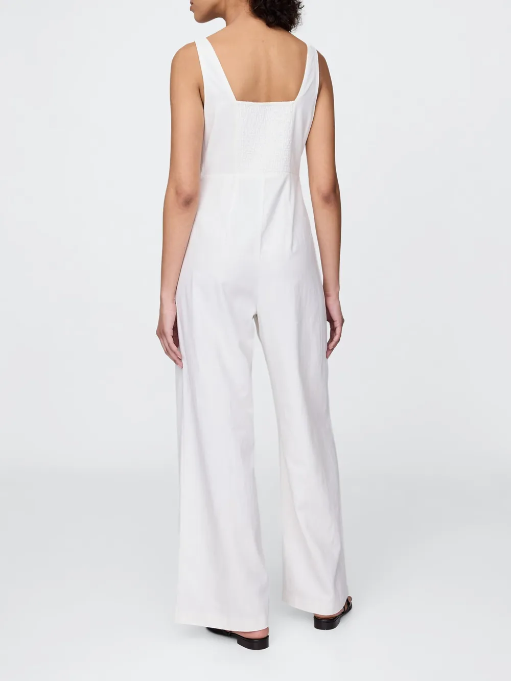 Soft Square Collar Strap Pants