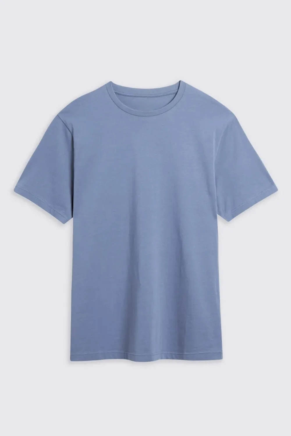 Cotton Breathable T-Shirt In Flintstone Blue
