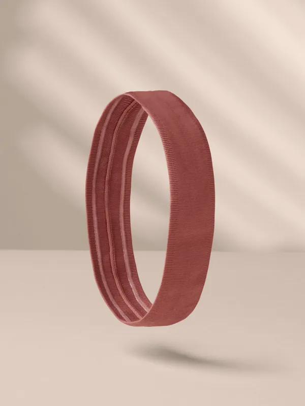 Pink Ribbed Hair Band