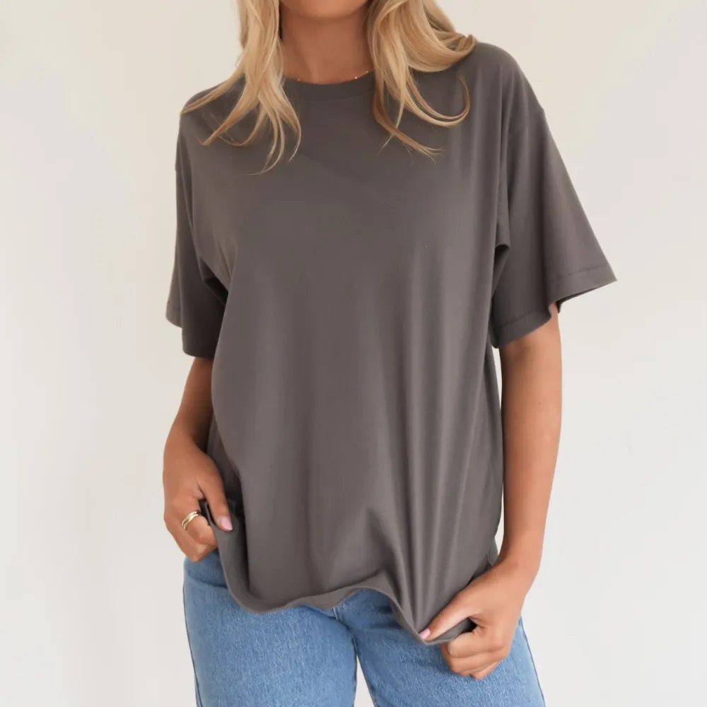Oversized Ribbed Weekend Casual Tee