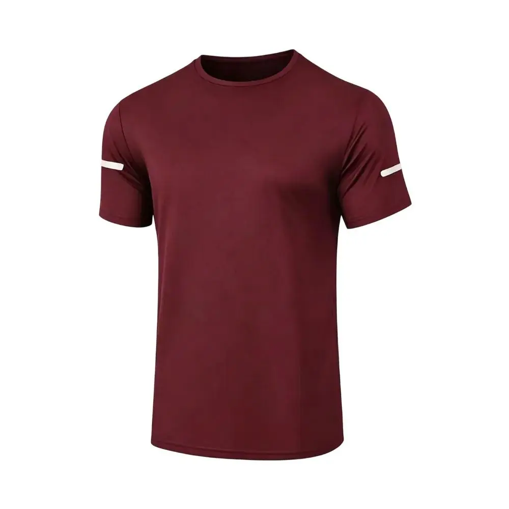 Men's Printed Reflective Striped Sports T-Shirt