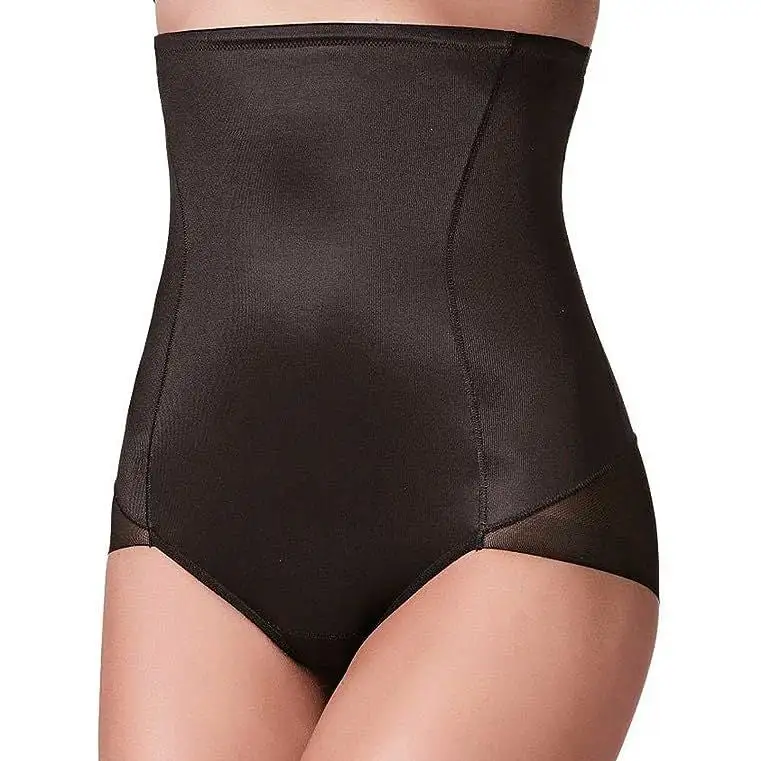 Women's Full Coverage High Waist Seamless Flat Seams Elastic Waistband Mesh Soft Fabric Supportive Fit Shaping Panty