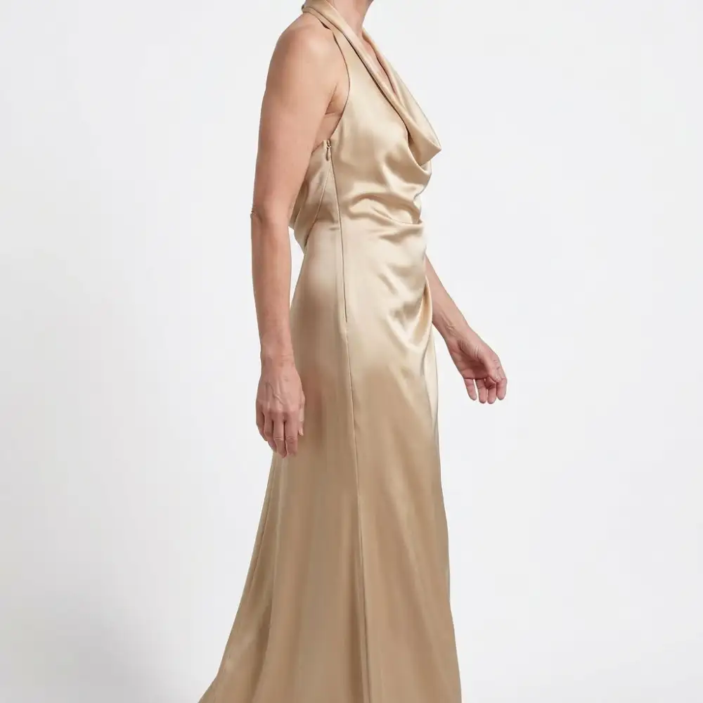 Polished Refined Women's Satin Maxi Dress