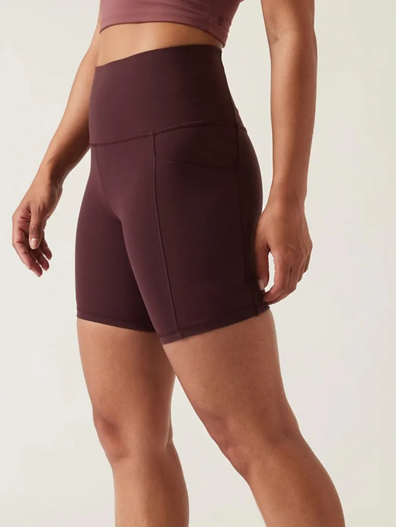 Burgundy Pocketed Athletic Shorts For Functional Casual Style