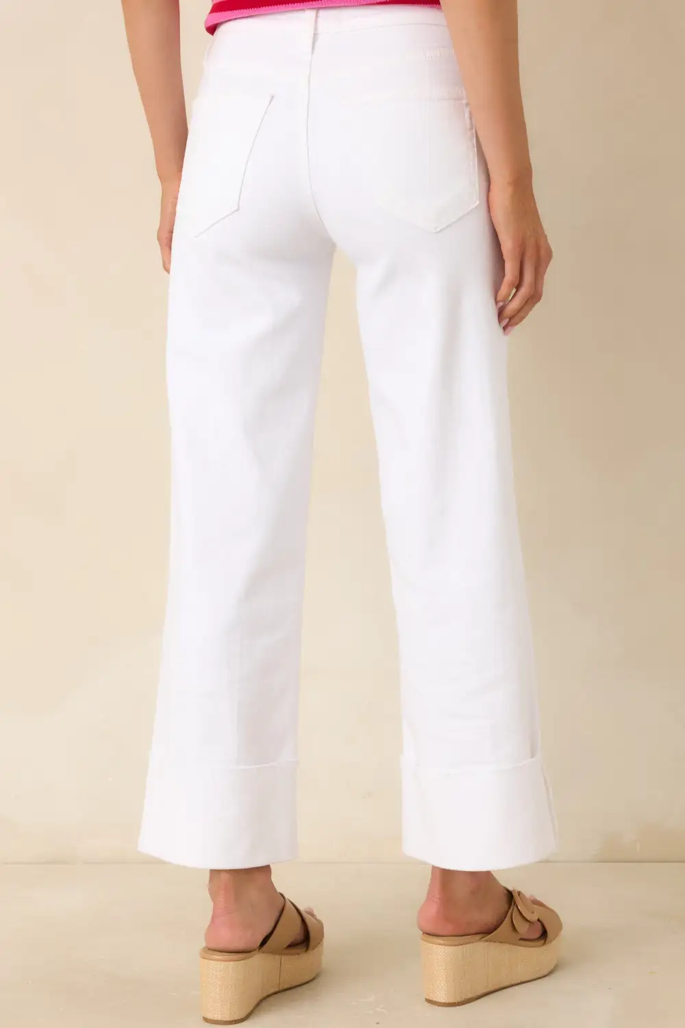 I'Ve Seen Stretch Wide Leg Cuffed Jeans