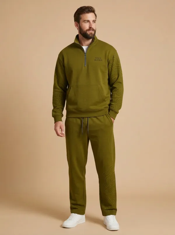 Men's Daily Motion Topographic Print Jogger Set