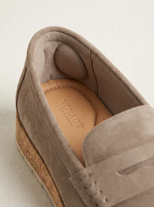 Women's Classic Minimalist Suede Wood Sole Loafers
