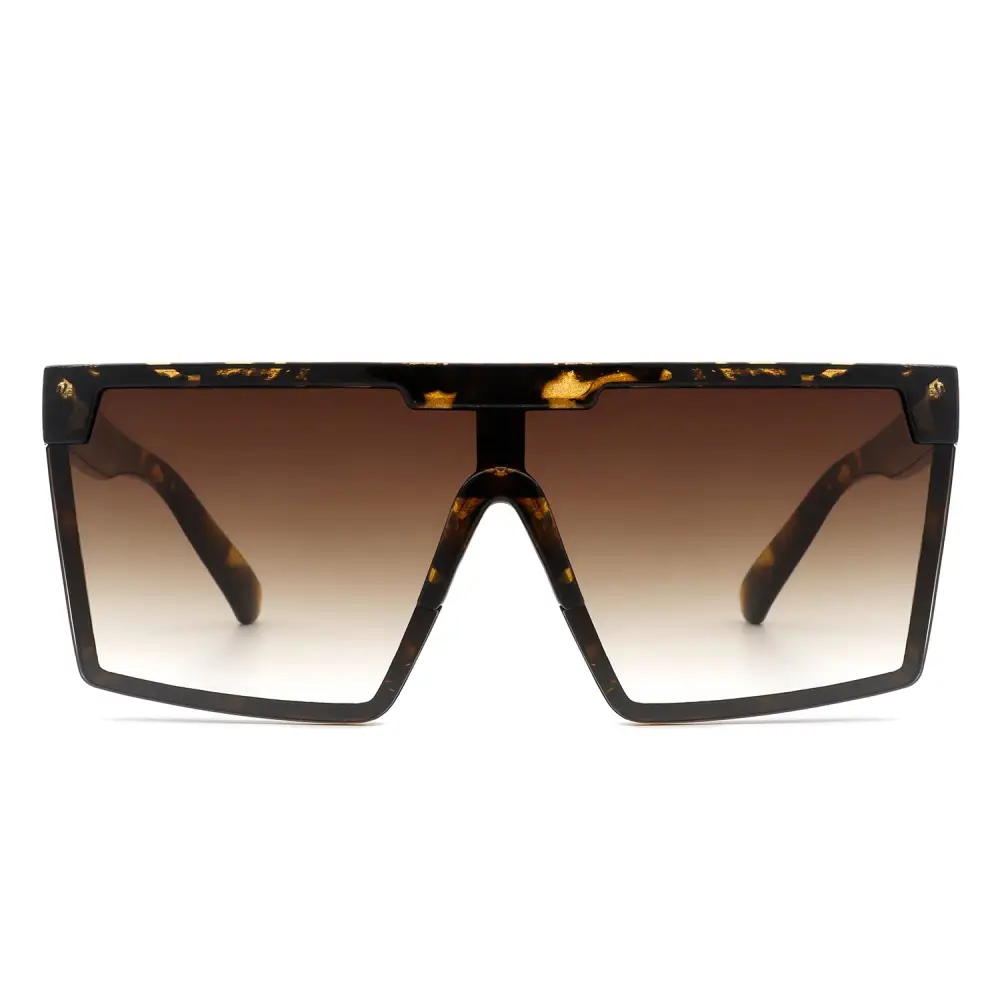 Narrow Square Flat Top Frame Sunglasses