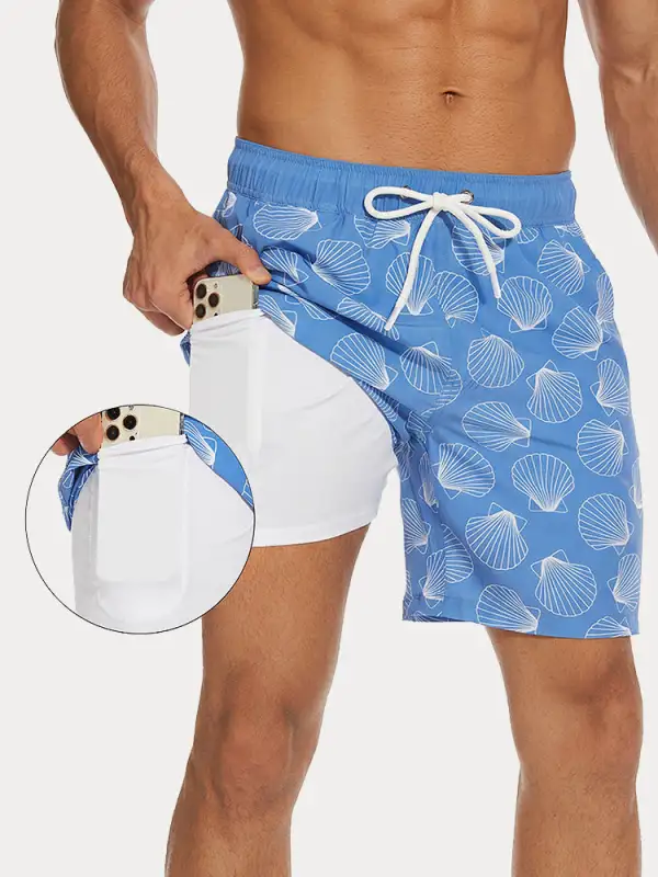 Printed Swim Trunks