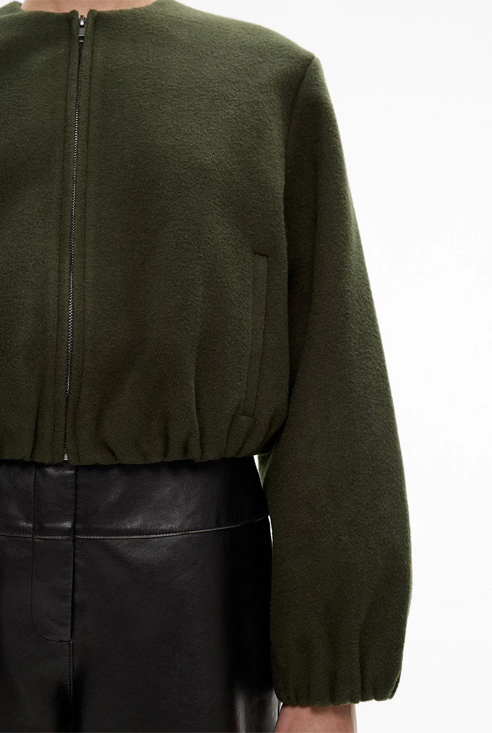 Fur Puff-Sleeve Jacket