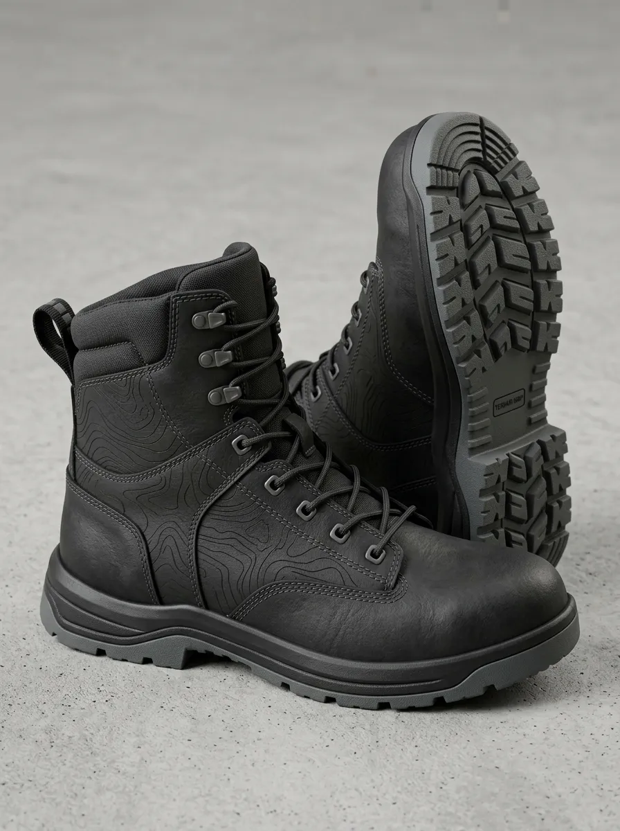 Men's Topographic Pattern Work Boots