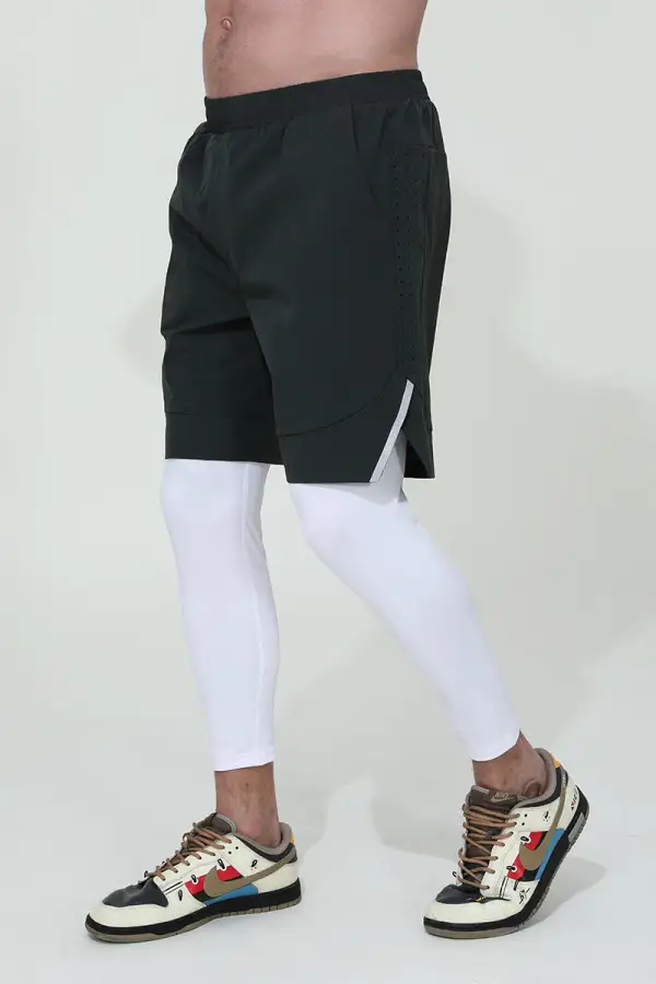 Dual Layer Stretch Athletic Shorts