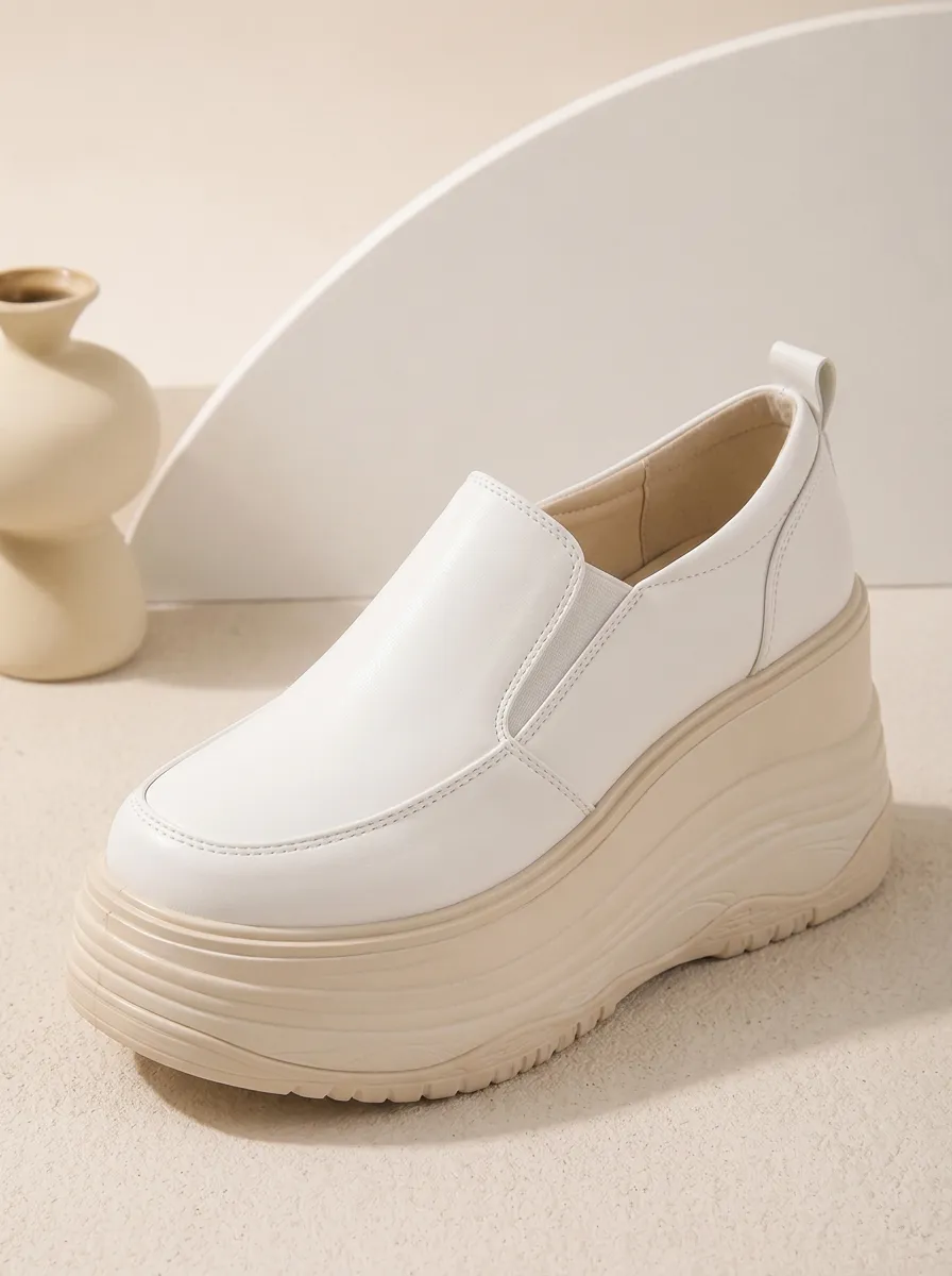 Slip-On Women's Chunky Platform Shoes
