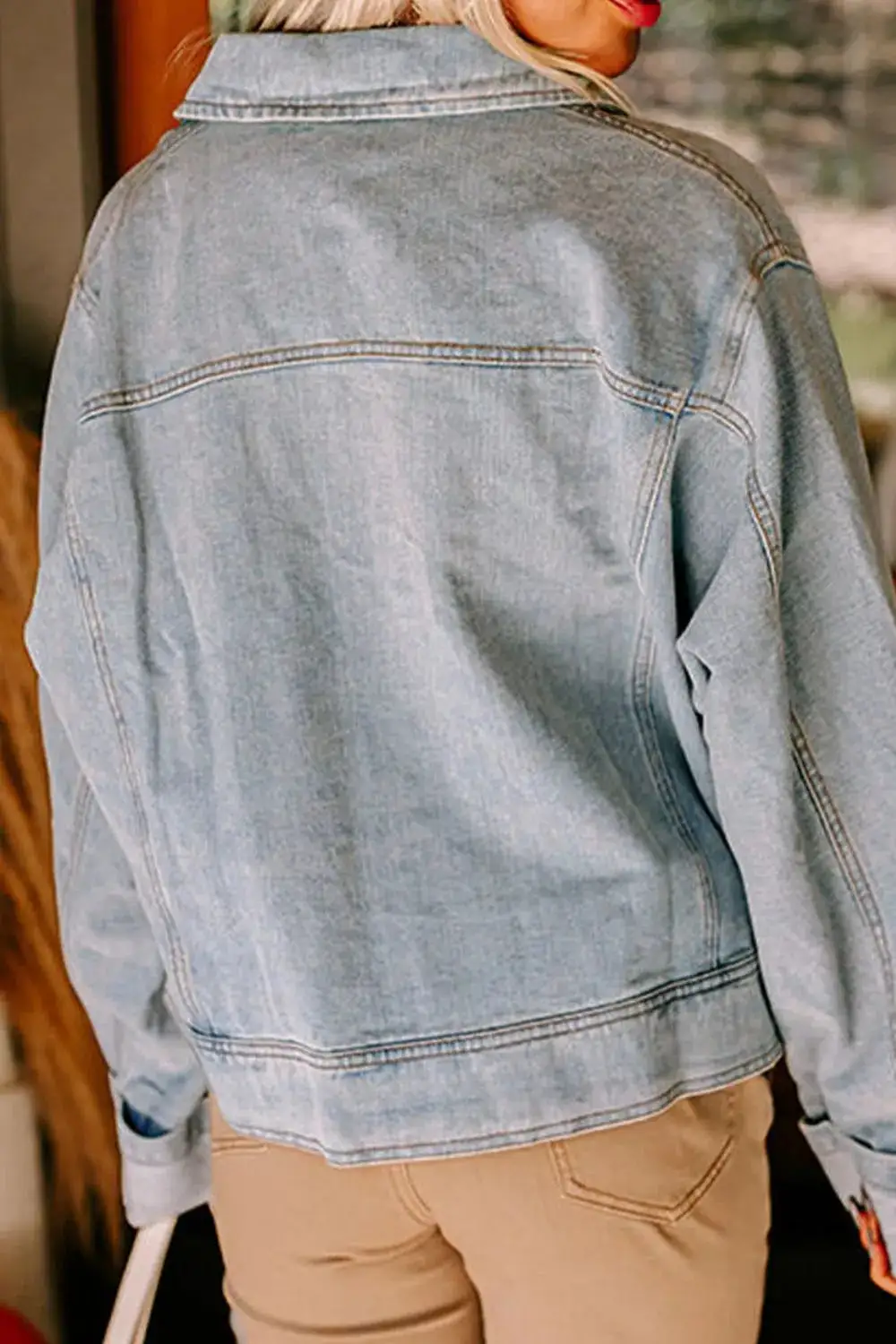 Zip Up Drop Shoulder Jacket