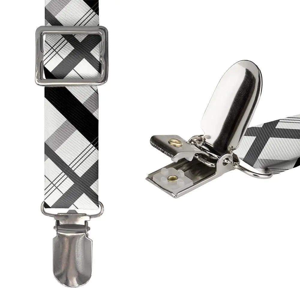 Downing Plaid Pattern Suspenders