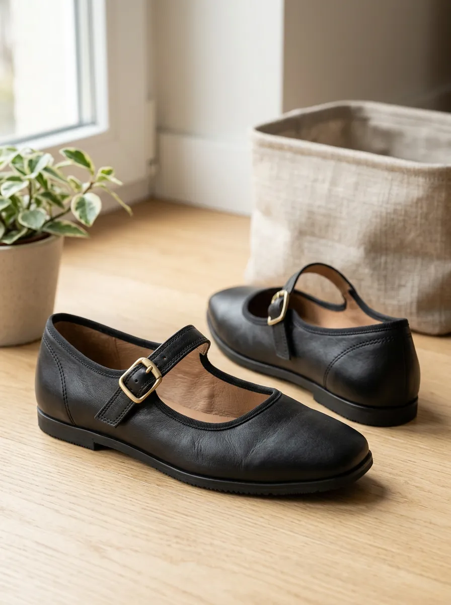 Women's Classic Leather Mary Jane Shoes