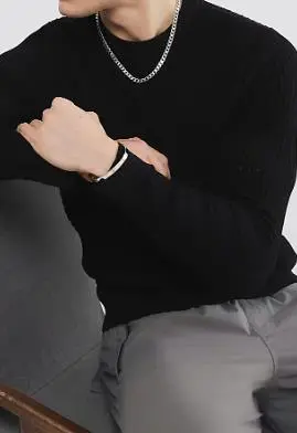 Men's Black  Slim Fit Checkerboard T-Shirt