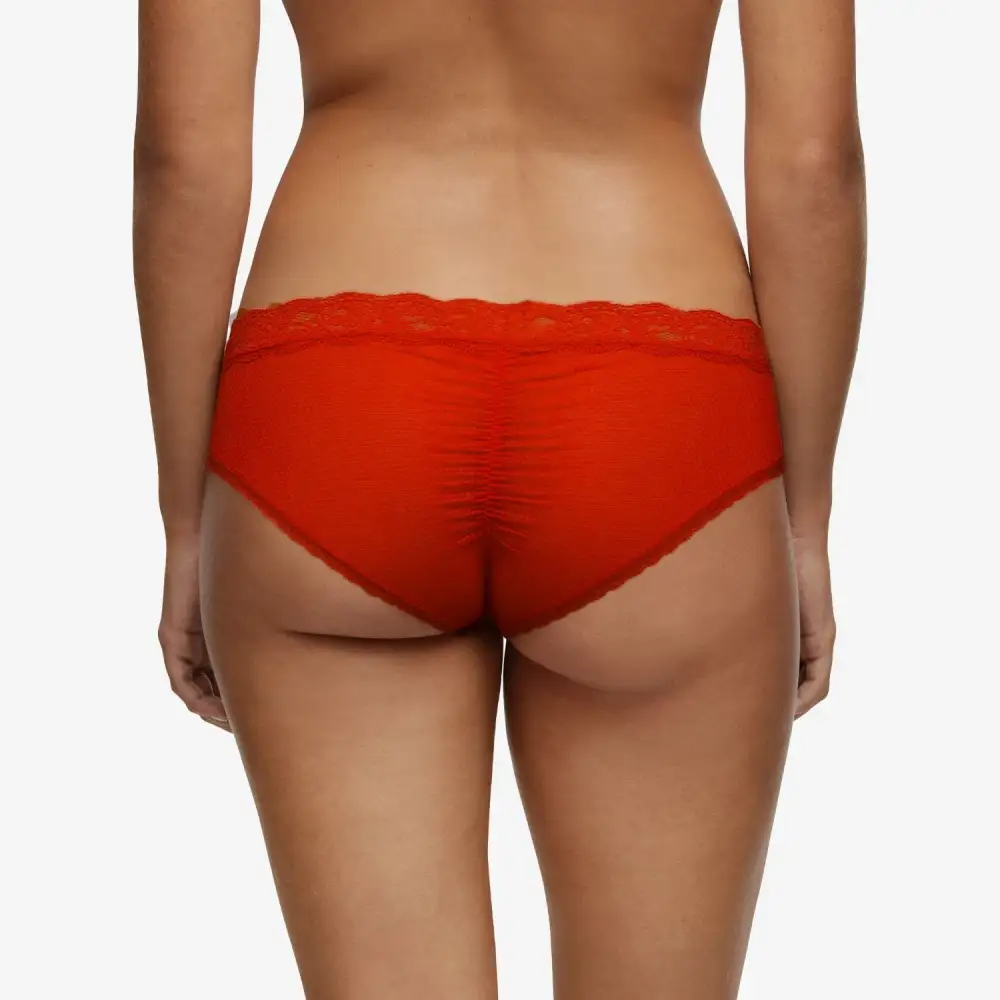 Women's Low Rise Seamless Floral Lace Mesh Boxer Panty