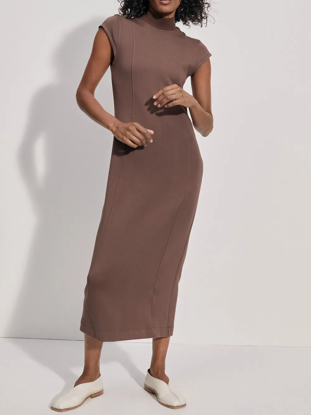 High Neck Midi Dress