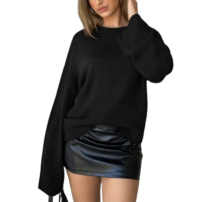 Sculpted Women's Round-Neck Relaxed Sweater