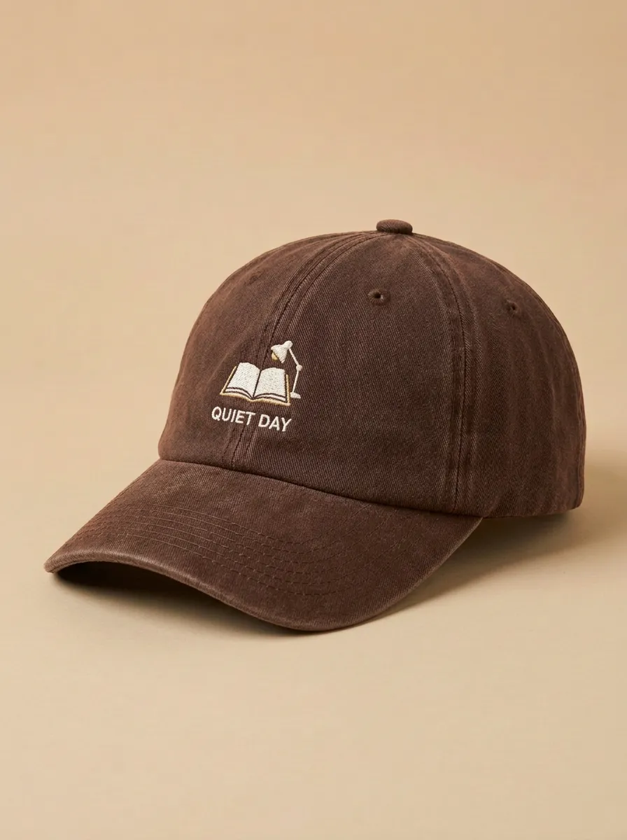 Book-Lover Quiet-Day Embroidered Reading-Lamp Unisex Baseball Cap