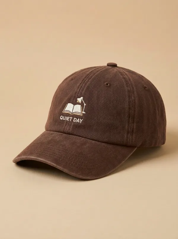 Book-Lover Quiet-Day Embroidered Reading-Lamp Unisex Baseball Cap