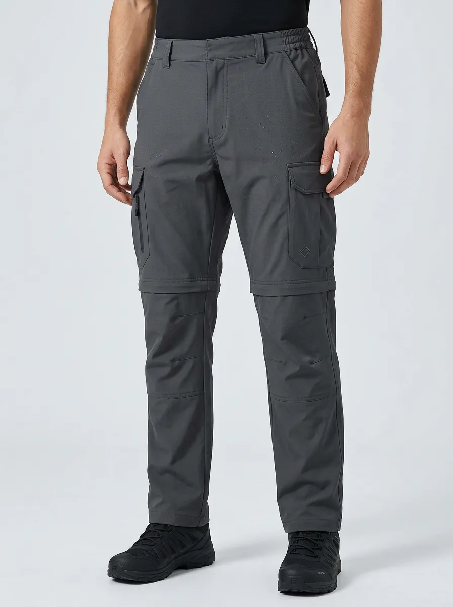 Men's Alpine Rugged Waterproof Zip-Off Tactical Cargo Pants