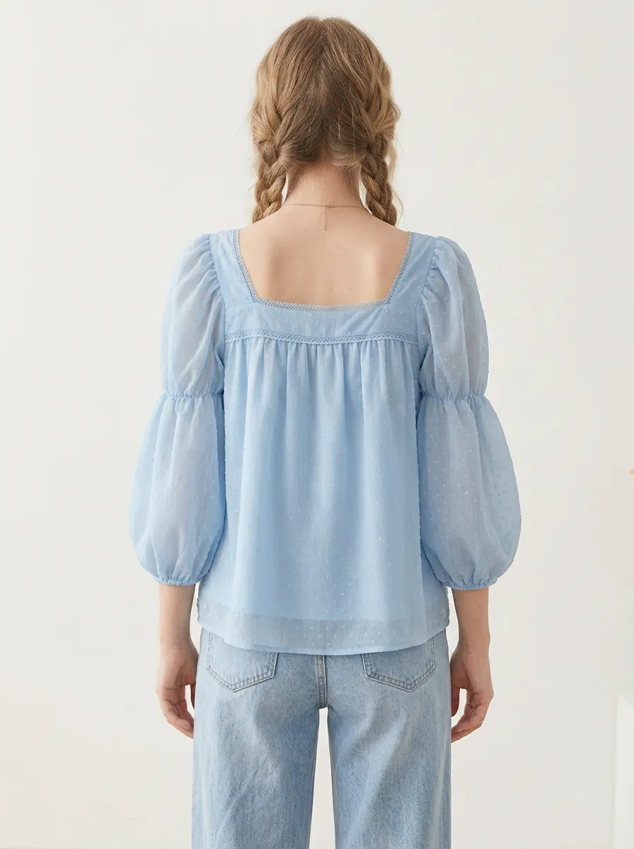 Classic Everyday Women's Puff-Sleeve Blouse