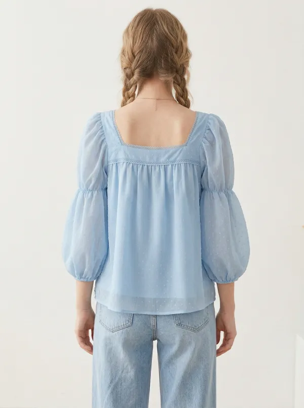 Classic Everyday Women's Puff-Sleeve Blouse