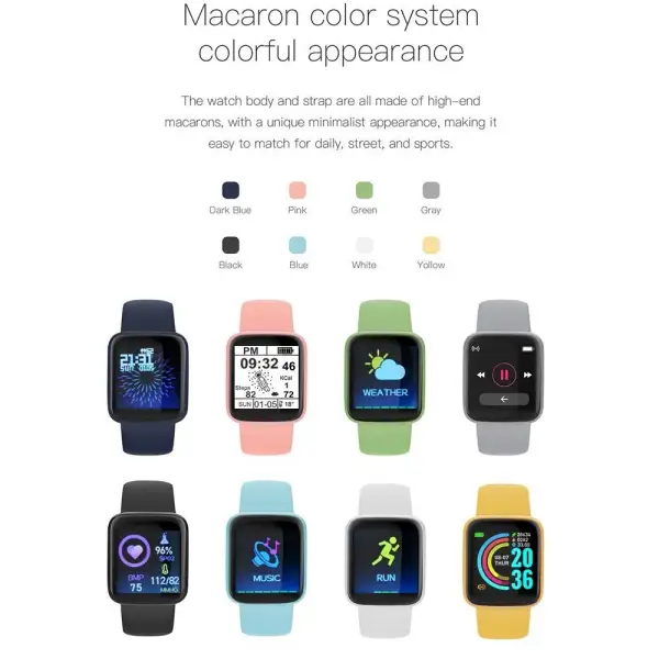 The Web Shed Y68 Health & Fitness Series Multifunction Bluetooth Smart Watch