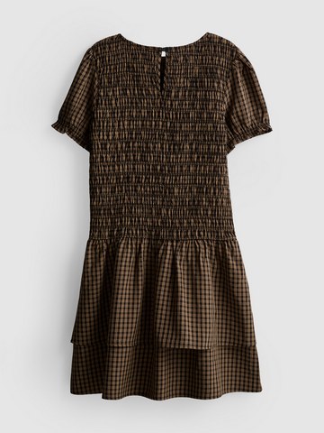 7-15yrs | Check Shirred Smock Dress detail 1