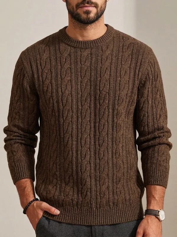 Men’s Ribbed Cable-Knit Weekend Sweater