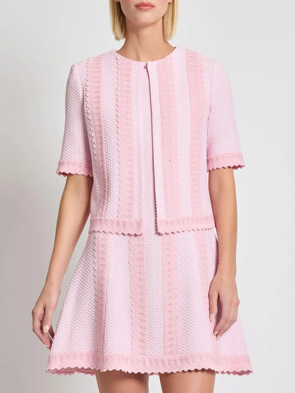 Short Sleeved Open Top Knitwear