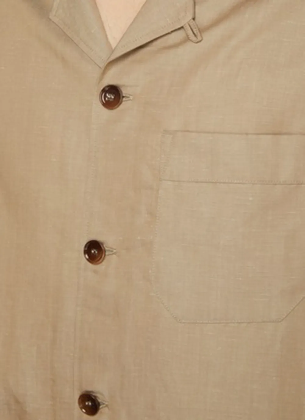 Simple Retro Soft Linen Feeling Beige Shirt