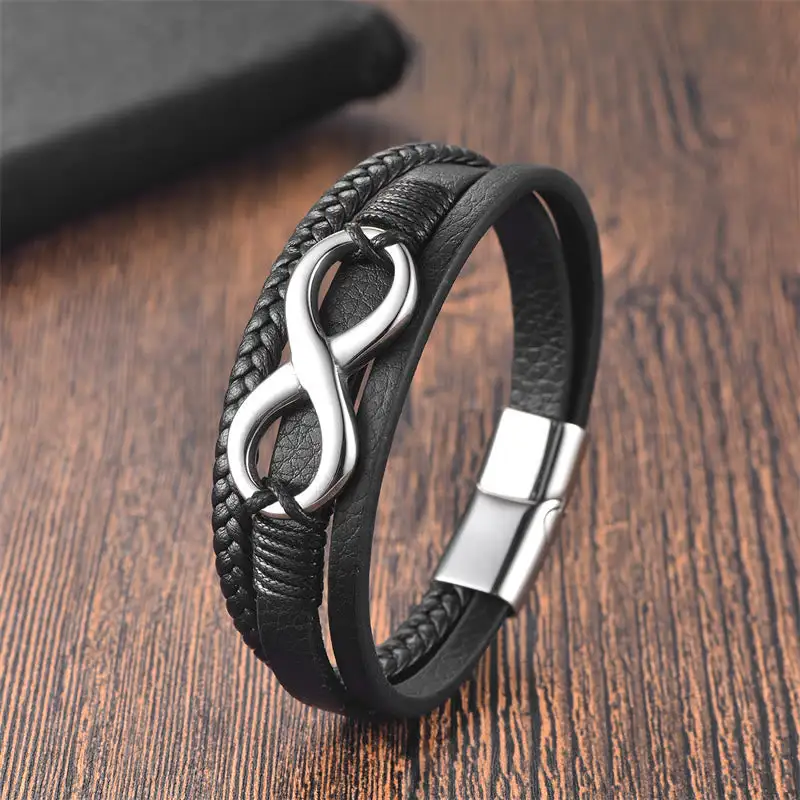 Eternal Endless Knot Infinity Symbol Titanium Steel Bracelet