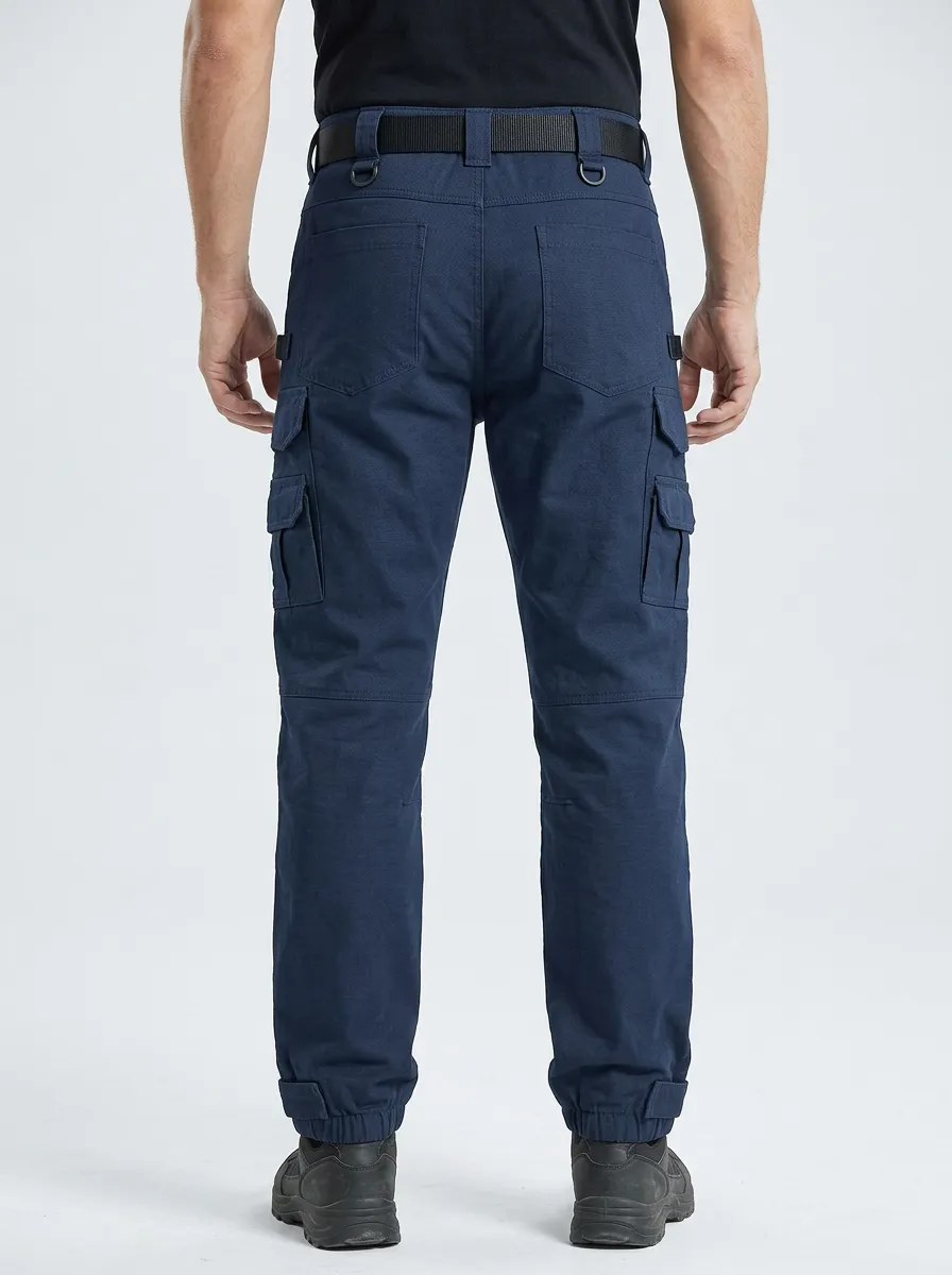 Men's Navy Tactical Multi-Pocket Cargo Pants