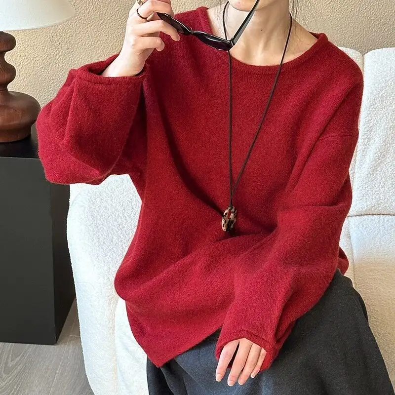 Bubble Sleeve Back Button Sweater