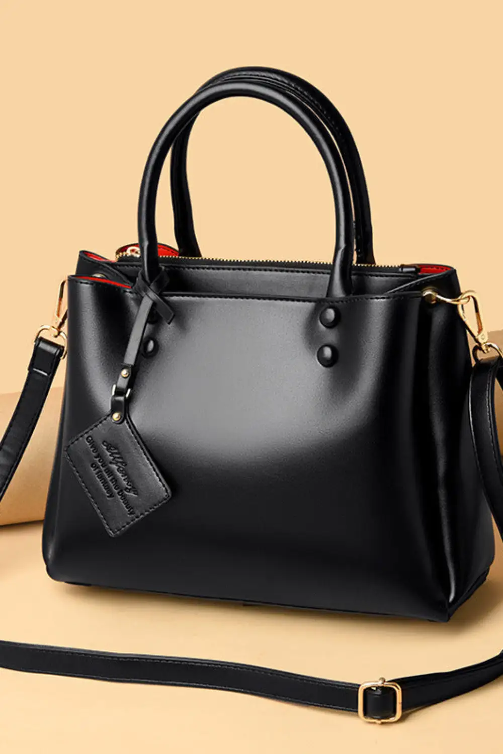 Large Capacity Single Shoulder Handbag Soft PU Vertical Square 2025 Trend