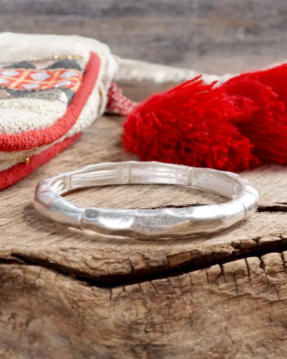 Hammered Textured Bangle Bracelet