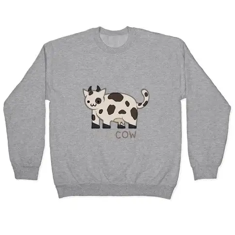 Novelty Cow Crewneck Sweatshirt