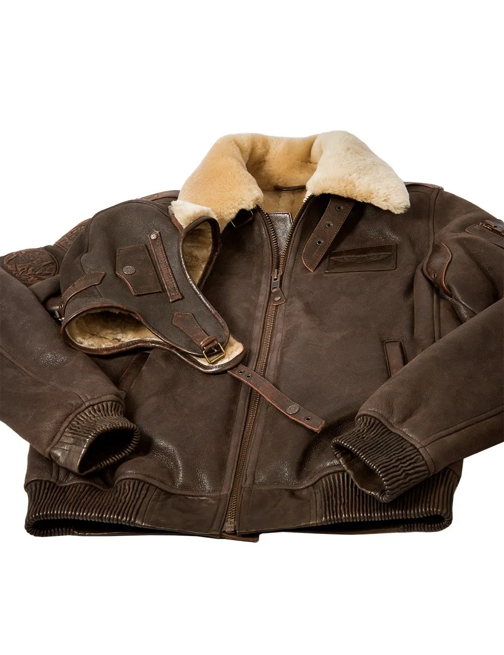 Pocket Front Faux Leather Bomber Jacket