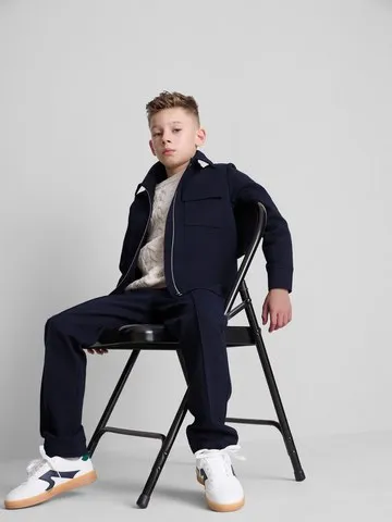 7-15yrs | Jacquard Zip-Up Jacket and Joggers Set
