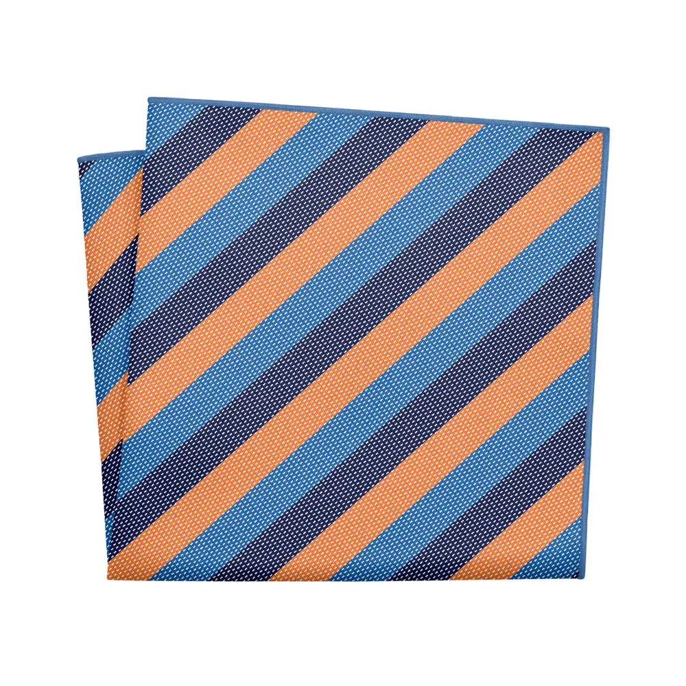 Elegant Streamlined Striped Textured Pocket Square