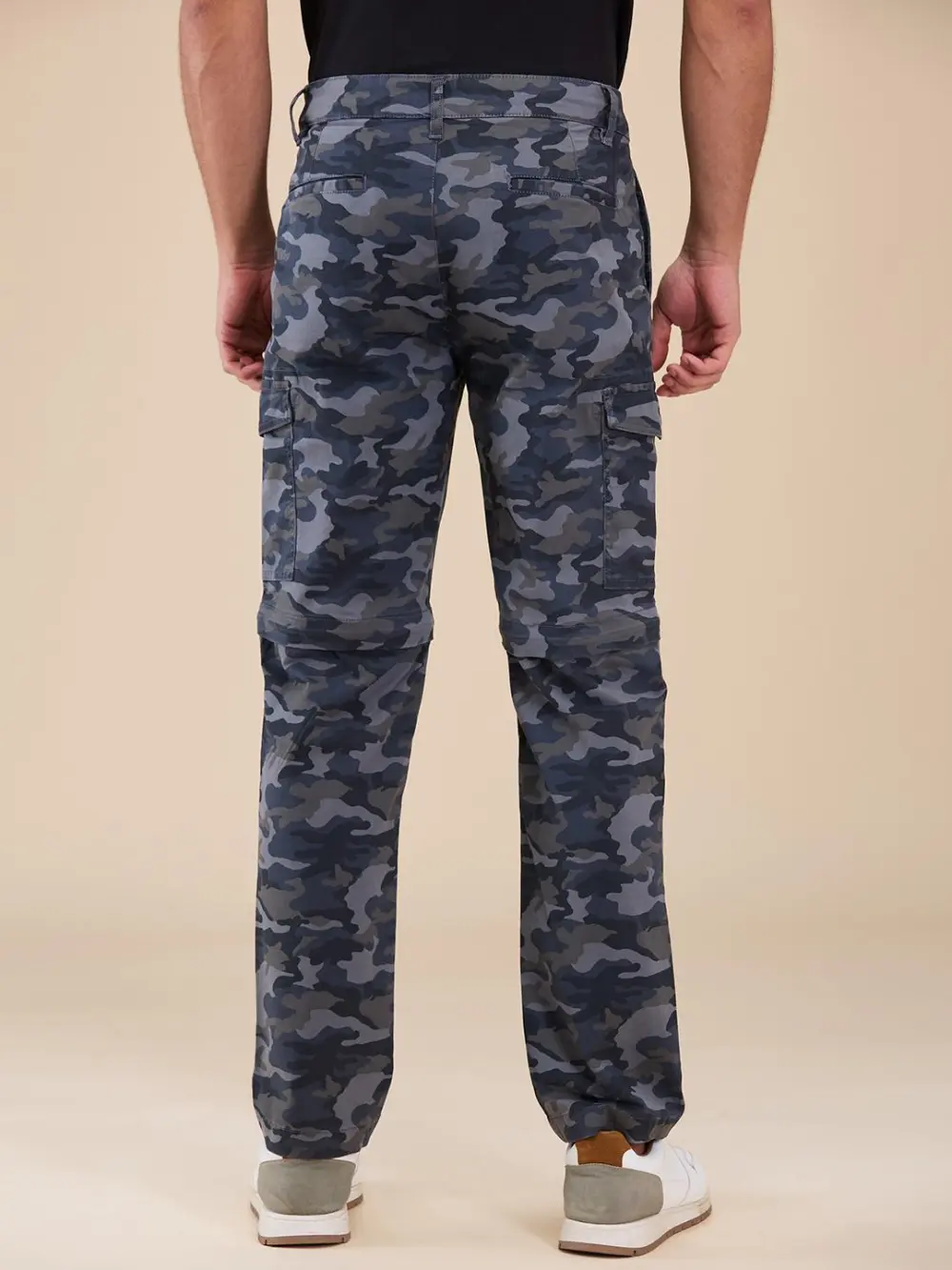 Classic Easy-Fit Mid-Rise Camouflage Cargo Trousers