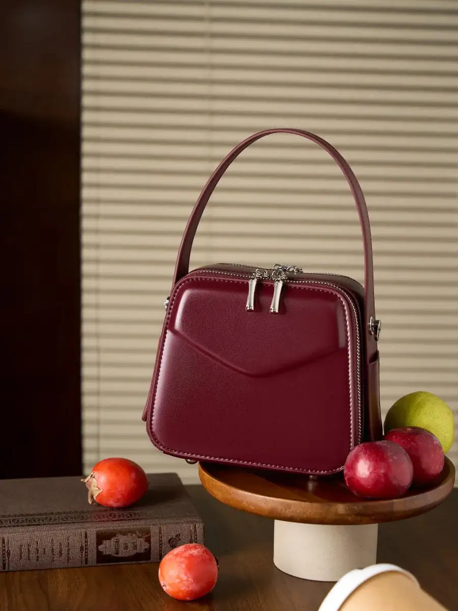Fashion-Forward Genuine Leather Satchel Soft
