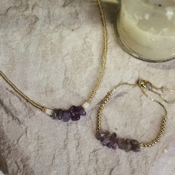 Minimal Amethyst Necklace