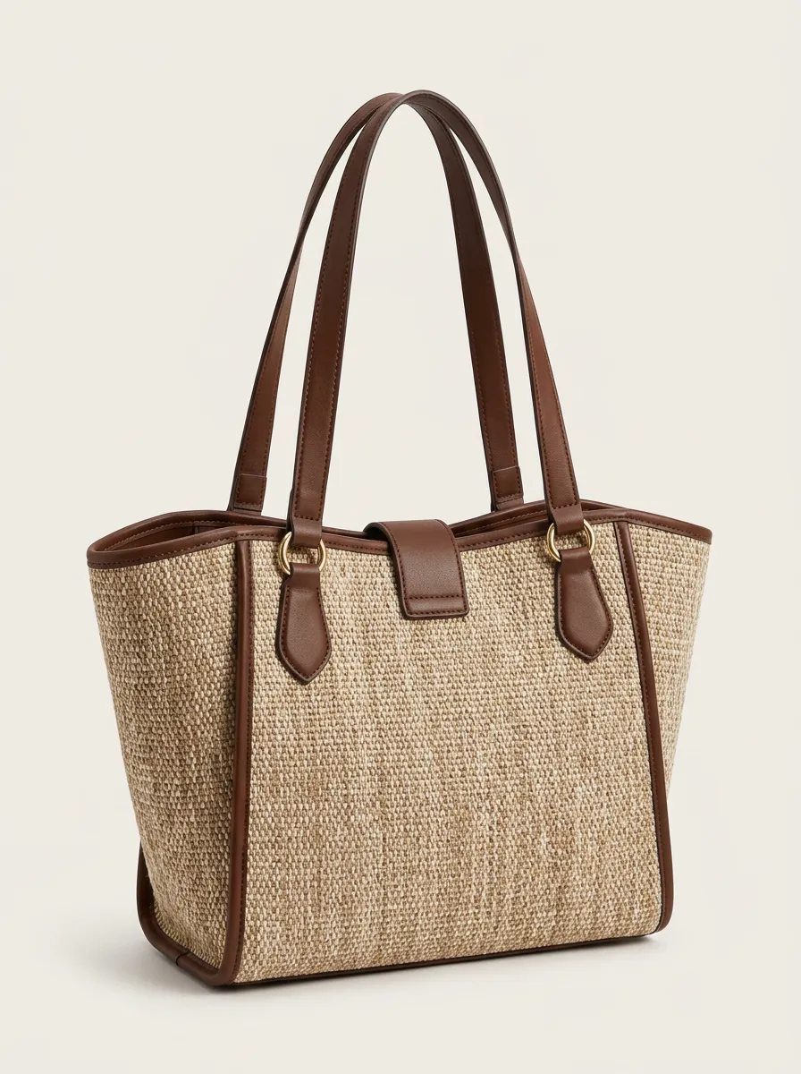 Straw-Style Women's Tote Bag